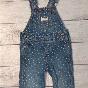 OshKosh B’gosh | Heart Stamped | Overalls